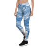 Blue Liquid Marble Women's Leggings-grizzshop