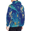 Load image into Gallery viewer, Blue Marble Pattern Print Men Pullover Hoodie-grizzshop
