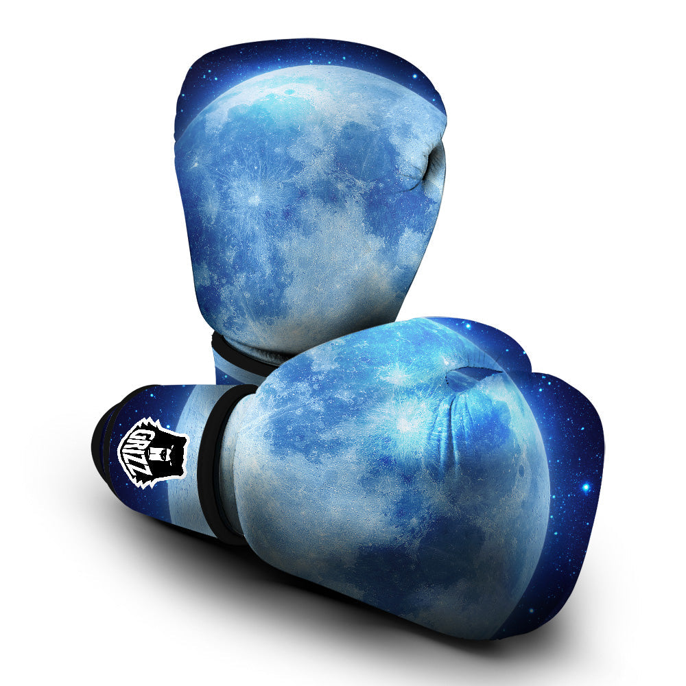 Blue Moon Print Boxing Gloves-grizzshop