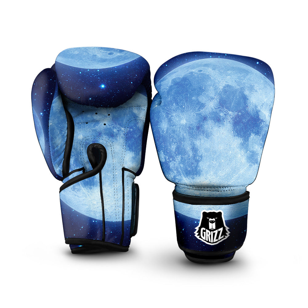 Blue Moon Print Boxing Gloves-grizzshop