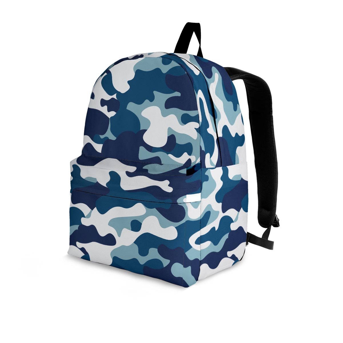 Blue Navy Camo Print Backpack-grizzshop