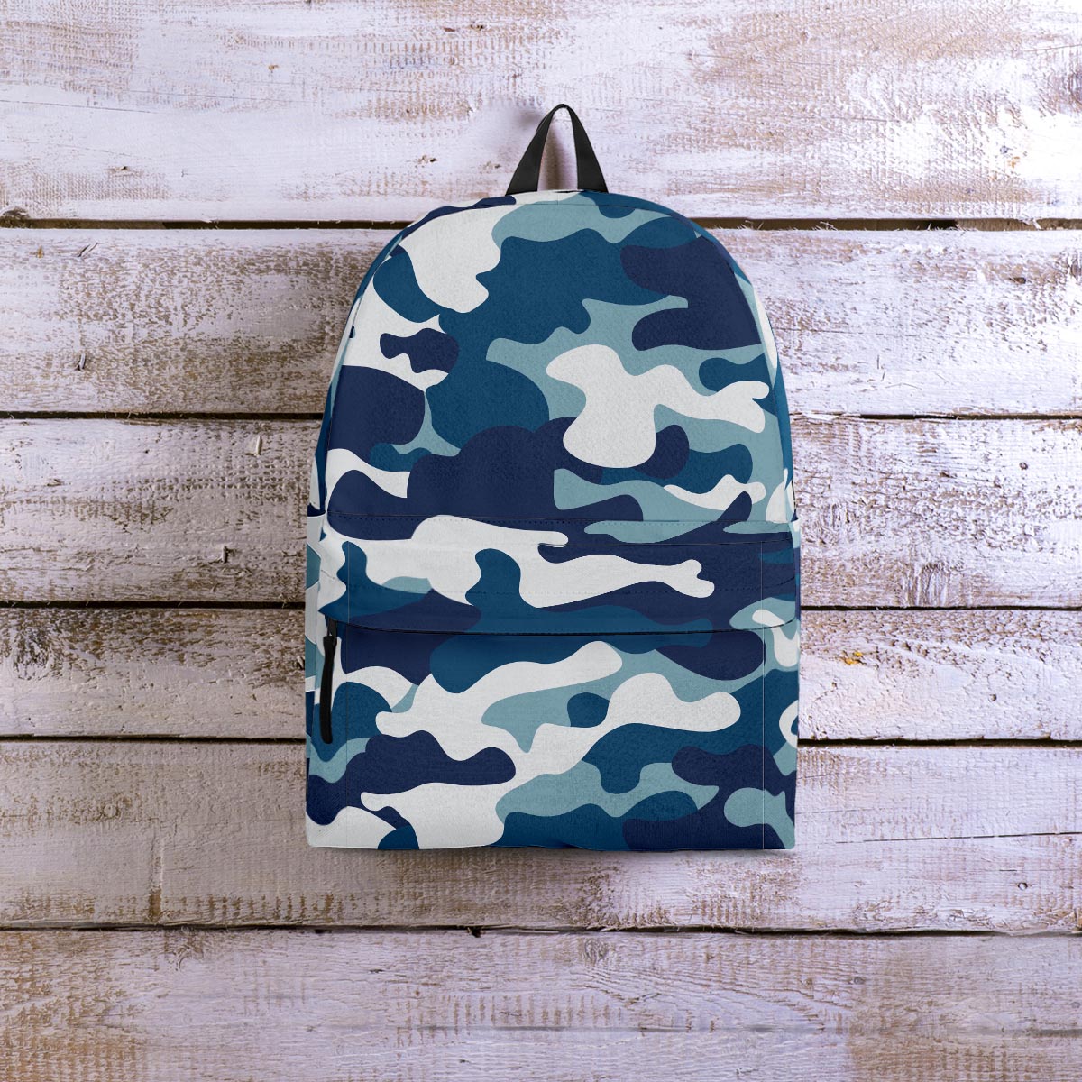 Blue Navy Camo Print Backpack-grizzshop