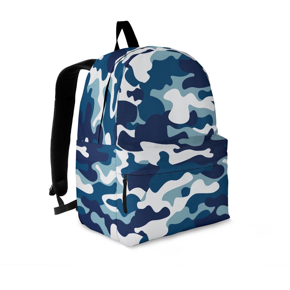 Blue Navy Camo Print Backpack-grizzshop