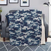 Blue Navy Camo Print Blanket-grizzshop