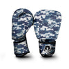 Blue Navy Camo Print Boxing Gloves-grizzshop