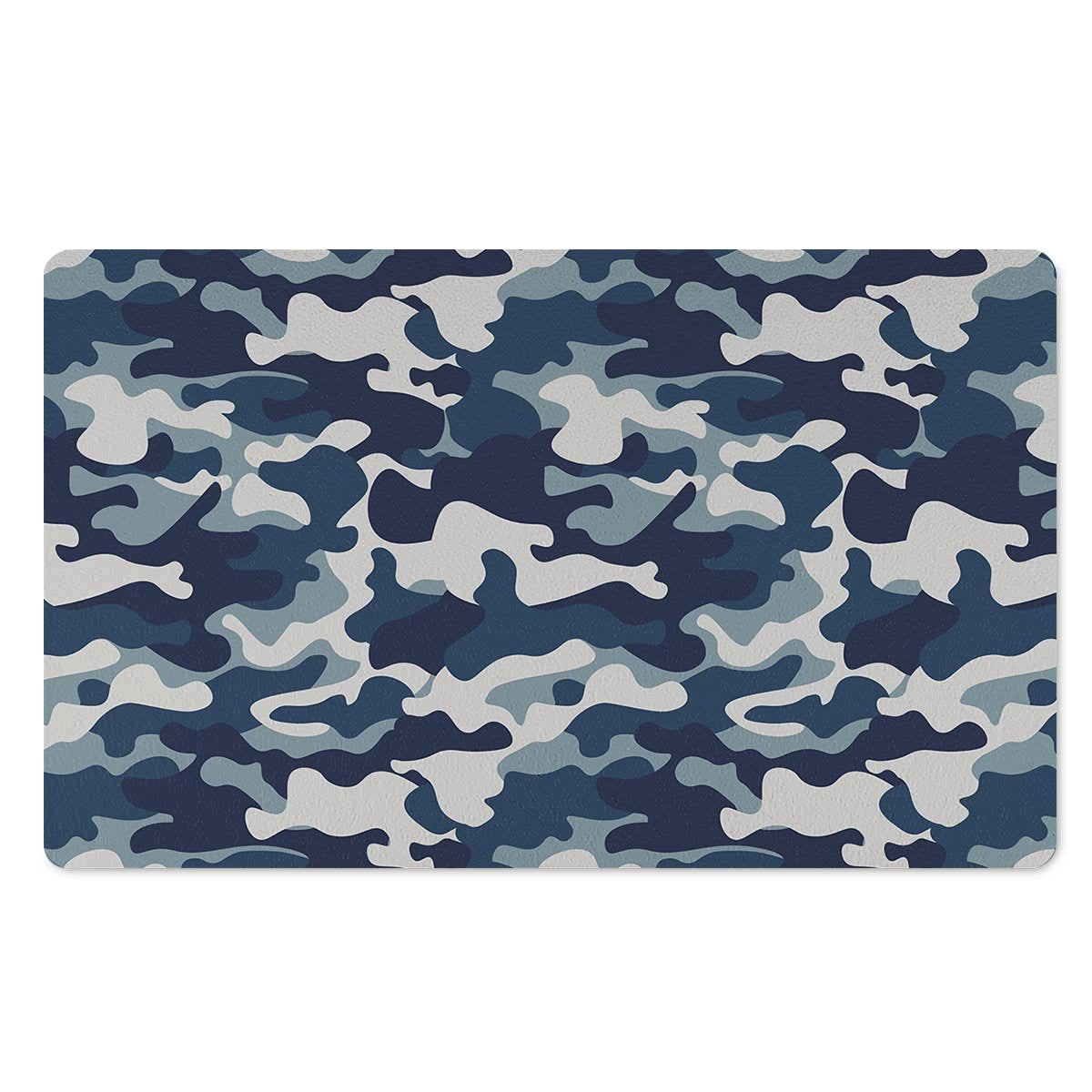 Blue Navy Camo Print Door Mat-grizzshop