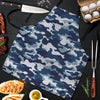 Blue Navy Camo Print Men's Apron-grizzshop