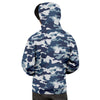 Blue Navy Camo Print Men's Hoodie-grizzshop