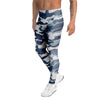 Blue Navy Camo Print Men's Leggings-grizzshop