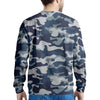 Blue Navy Camo Print Men's Sweatshirt-grizzshop