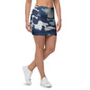 Blue Navy Camo Print Mini Skirt-grizzshop