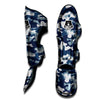 Blue Navy Camo Print Muay Thai Shin Guard-grizzshop