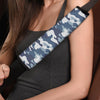 Blue Navy Camo Print Seat Belt Cover-grizzshop