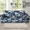 Blue Navy Camo Print Sofa Cover-grizzshop