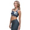 Blue Navy Camo Print Sports Bra-grizzshop