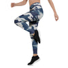 Blue Navy Camo Print Women's Leggings-grizzshop