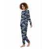 Blue Navy Camo Print Women's Pajamas-grizzshop