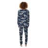 Blue Navy Camo Print Women's Pajamas-grizzshop