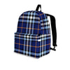 Blue Navy Plaid Tartan Backpack-grizzshop