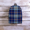 Blue Navy Plaid Tartan Backpack-grizzshop