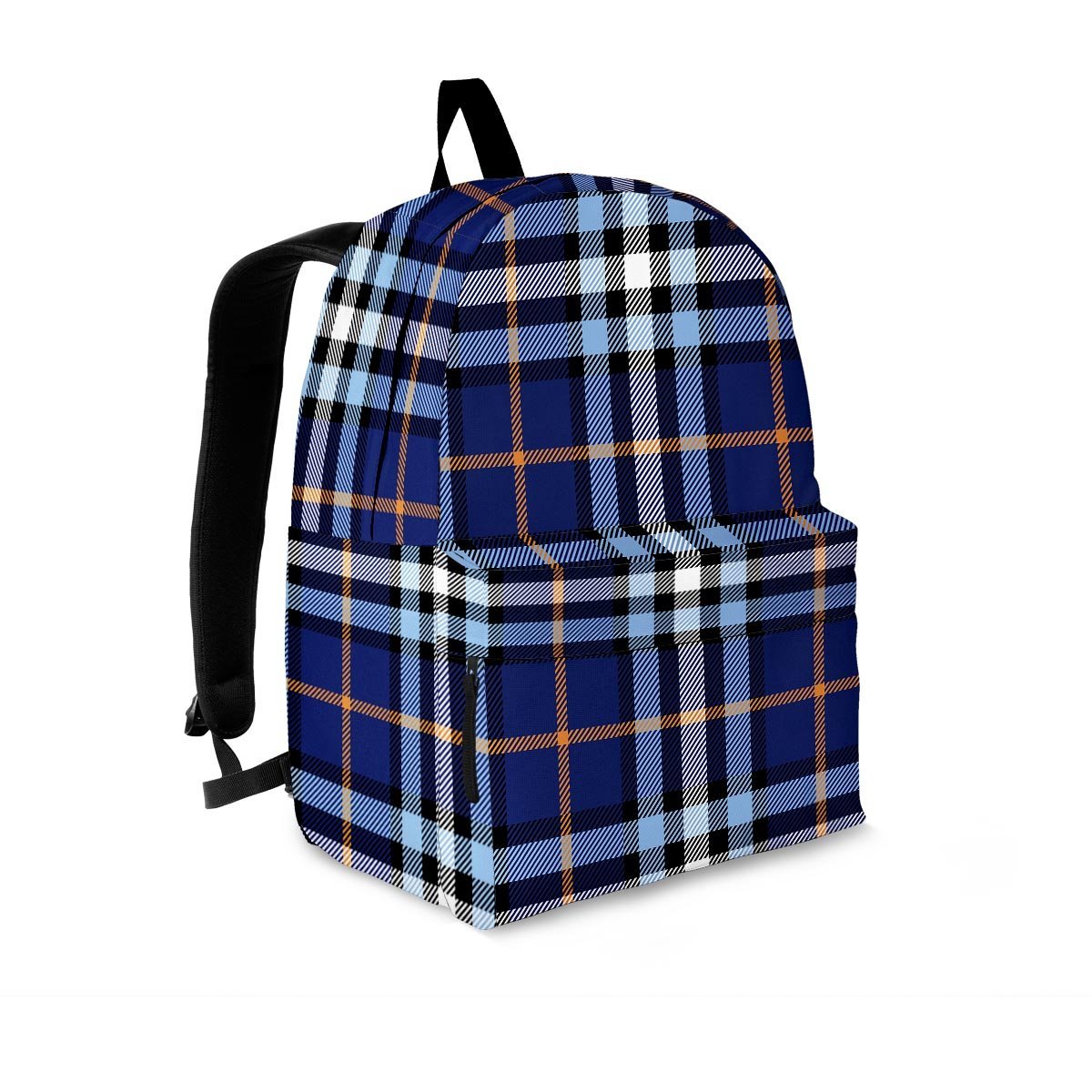 Blue Navy Plaid Tartan Backpack-grizzshop