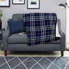 Blue Navy Plaid Tartan Blanket-grizzshop