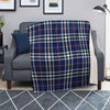 Blue Navy Plaid Tartan Blanket-grizzshop