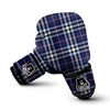 Blue Navy Plaid Tartan Boxing Gloves-grizzshop