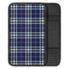 Blue Navy Plaid Tartan Car Console Cover-grizzshop