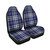 Blue Navy Plaid Tartan Car Seat Covers-grizzshop