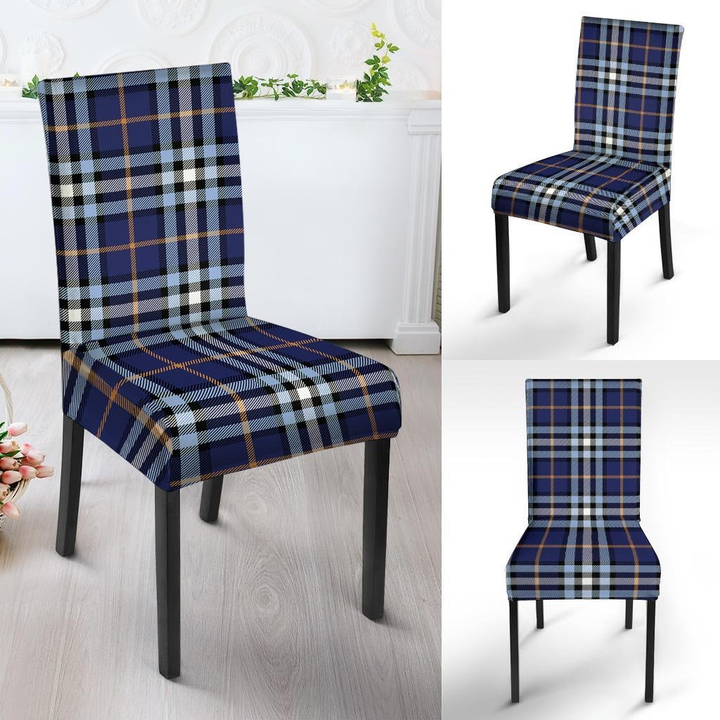 Blue Navy Plaid Tartan Chair Cover-grizzshop