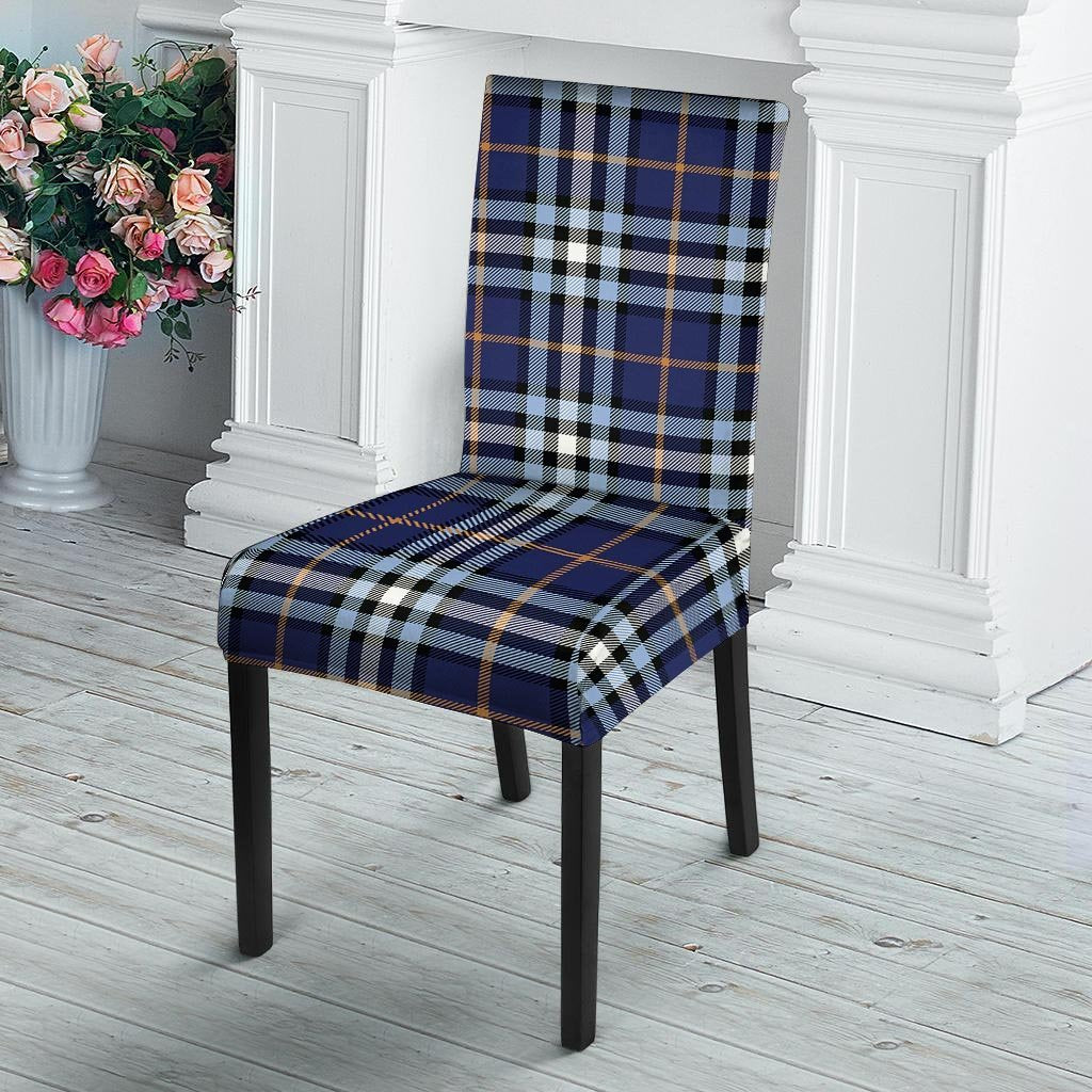 Blue Navy Plaid Tartan Chair Cover-grizzshop