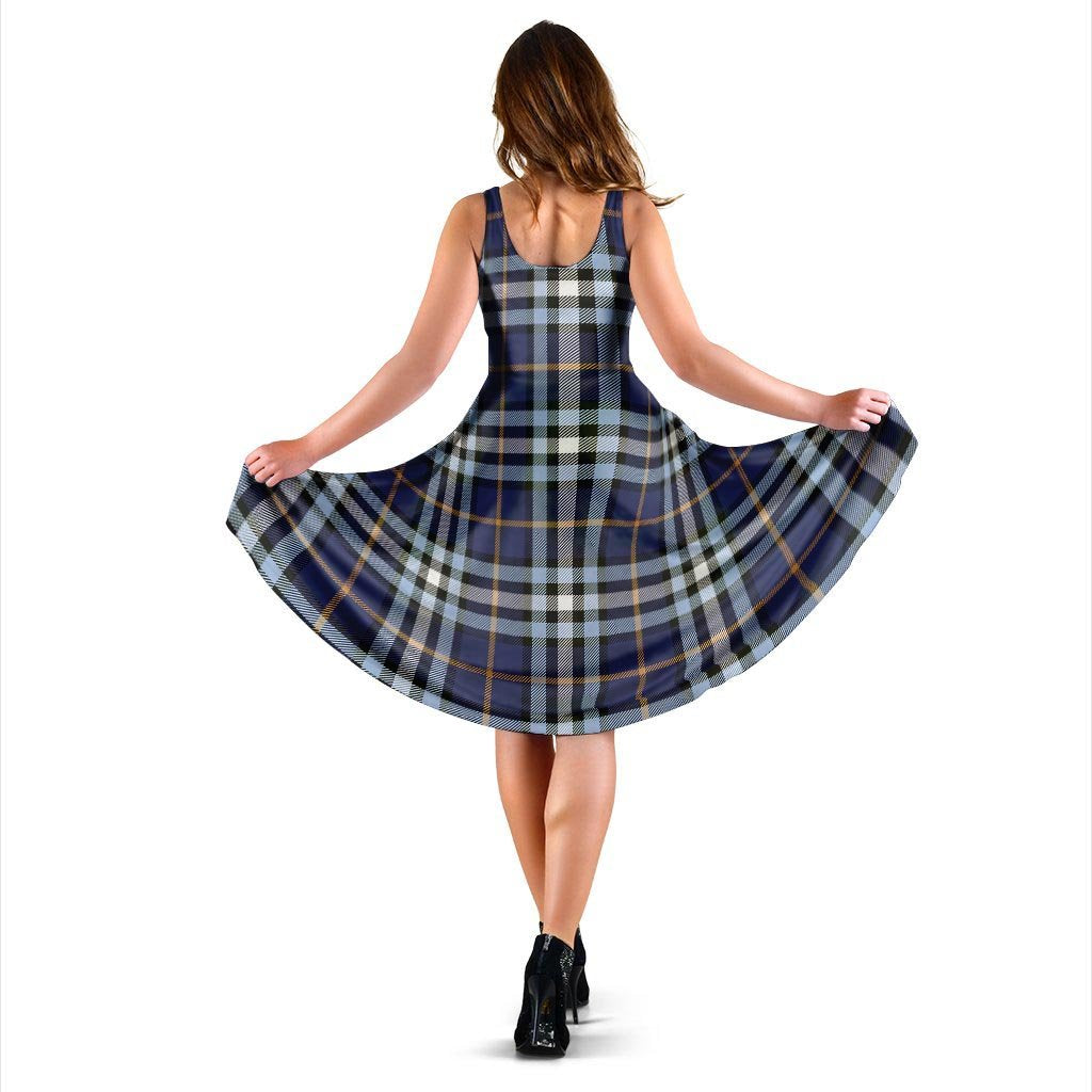 Blue Navy Plaid Tartan Dress-grizzshop