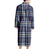 Blue Navy Plaid Tartan Men's Robe-grizzshop