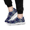 Blue Navy Plaid Tartan Men's Sneakers-grizzshop