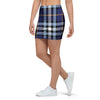 Blue Navy Plaid Tartan Mini Skirt-grizzshop