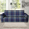 Blue Navy Plaid Tartan Sofa Cover-grizzshop