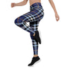 Blue Navy Plaid Tartan Women's Leggings-grizzshop