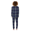 Blue Navy Plaid Tartan Women's Pajamas-grizzshop