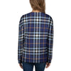 Blue Navy Plaid Tartan Women's Sweatshirt-grizzshop