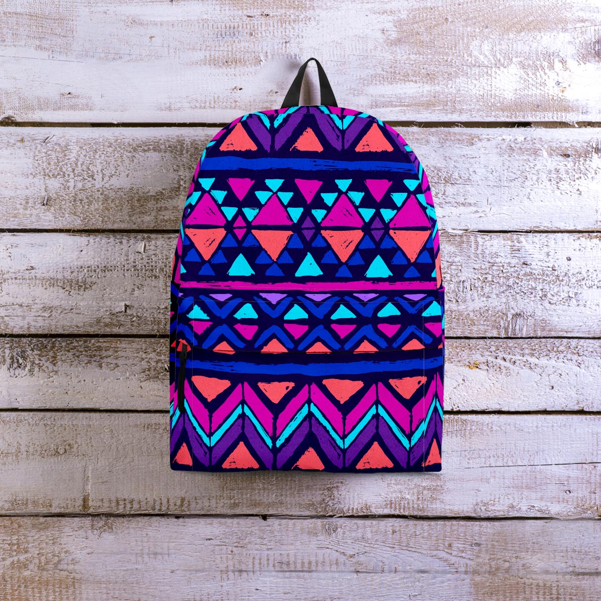 Blue Neon Color Indian Aztec Backpack-grizzshop