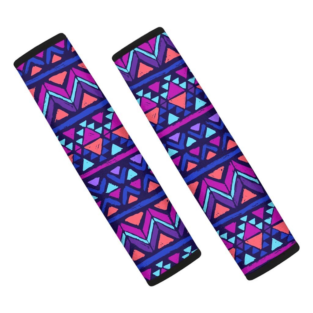 Blue Neon Color Indian Aztec Seat Belt Cover-grizzshop