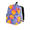 Blue Neon Pineapple Hawaiian Print Backpack-grizzshop