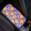 Blue Neon Pineapple Hawaiian Print Car Console Cover-grizzshop