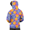 Blue Neon Pineapple Hawaiian Print Men's Hoodie-grizzshop