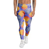 Blue Neon Pineapple Hawaiian Print Men's Leggings-grizzshop