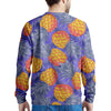 Blue Neon Pineapple Hawaiian Print Men's Sweatshirt-grizzshop