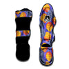 Blue Neon Pineapple Hawaiian Print Muay Thai Shin Guard-grizzshop