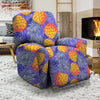 Blue Neon Pineapple Hawaiian Print Recliner Cover-grizzshop