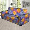 Blue Neon Pineapple Hawaiian Print Sofa Cover-grizzshop